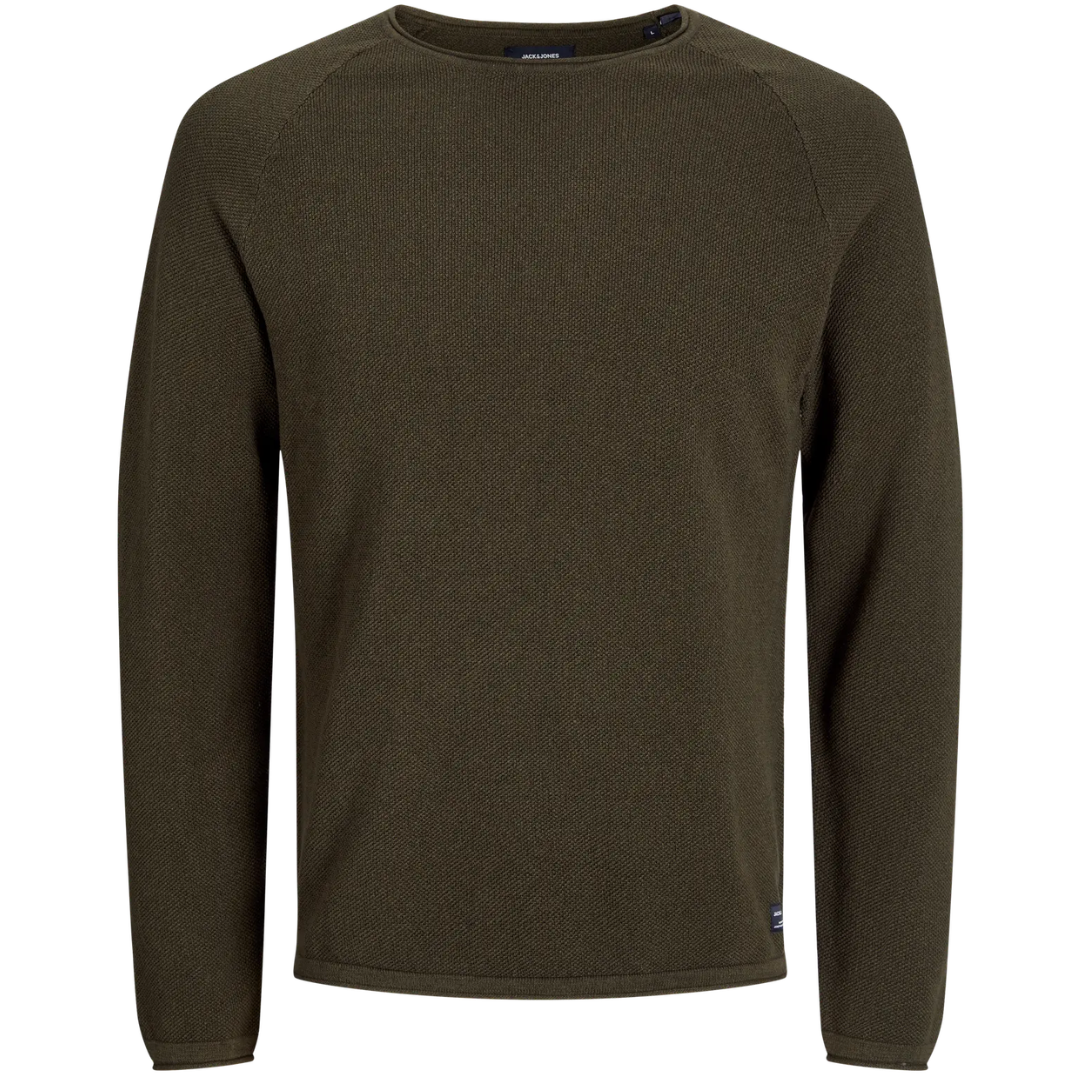 J&J Zeleni Muški Džemper JJEHILL KNIT CREW NECK